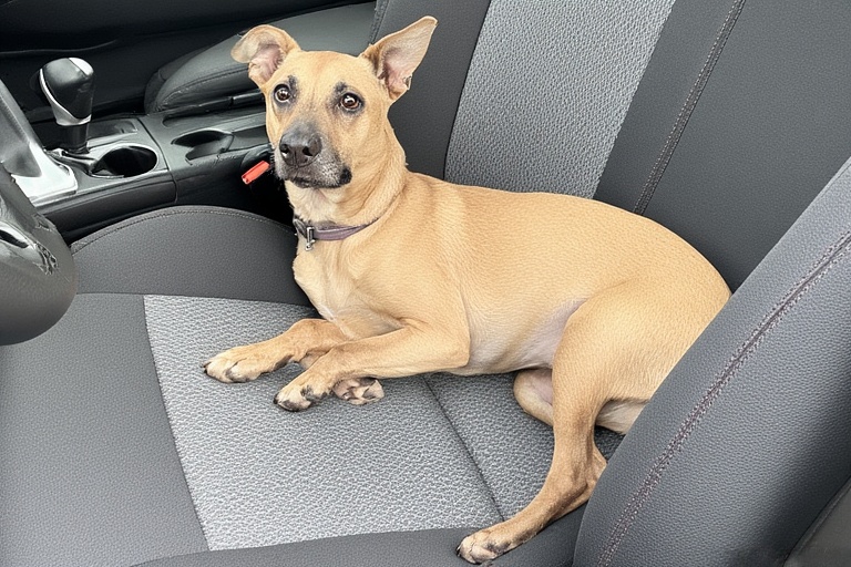 Chien dans une voiture